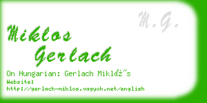 miklos gerlach business card